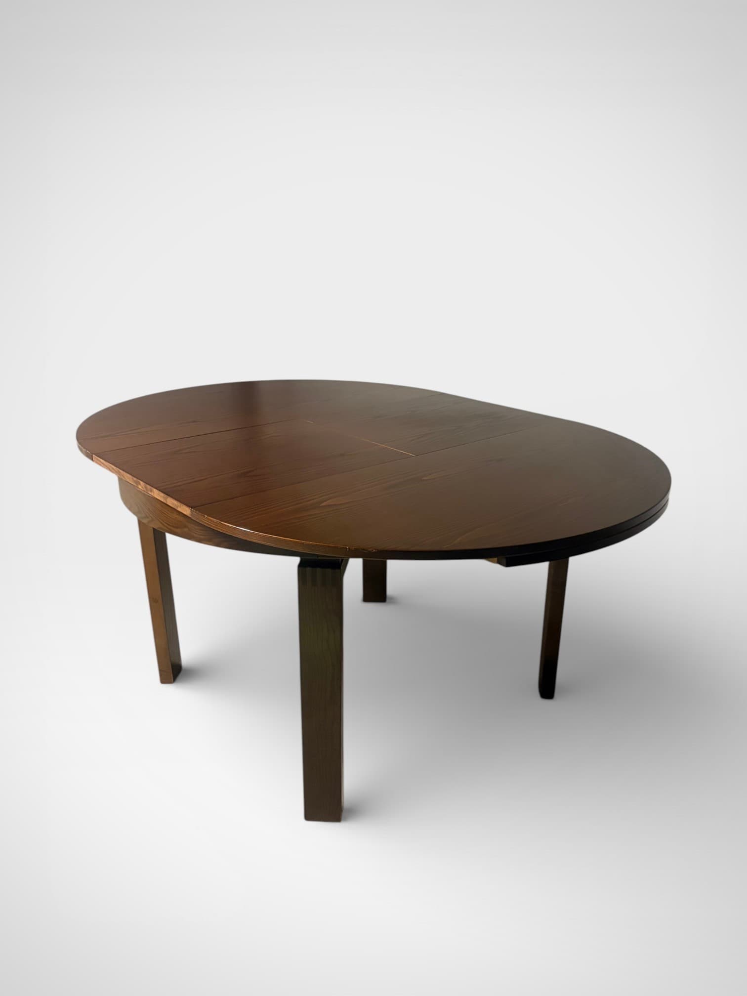 Table à manger brutaliste extensible - 1970 - Miniature 5