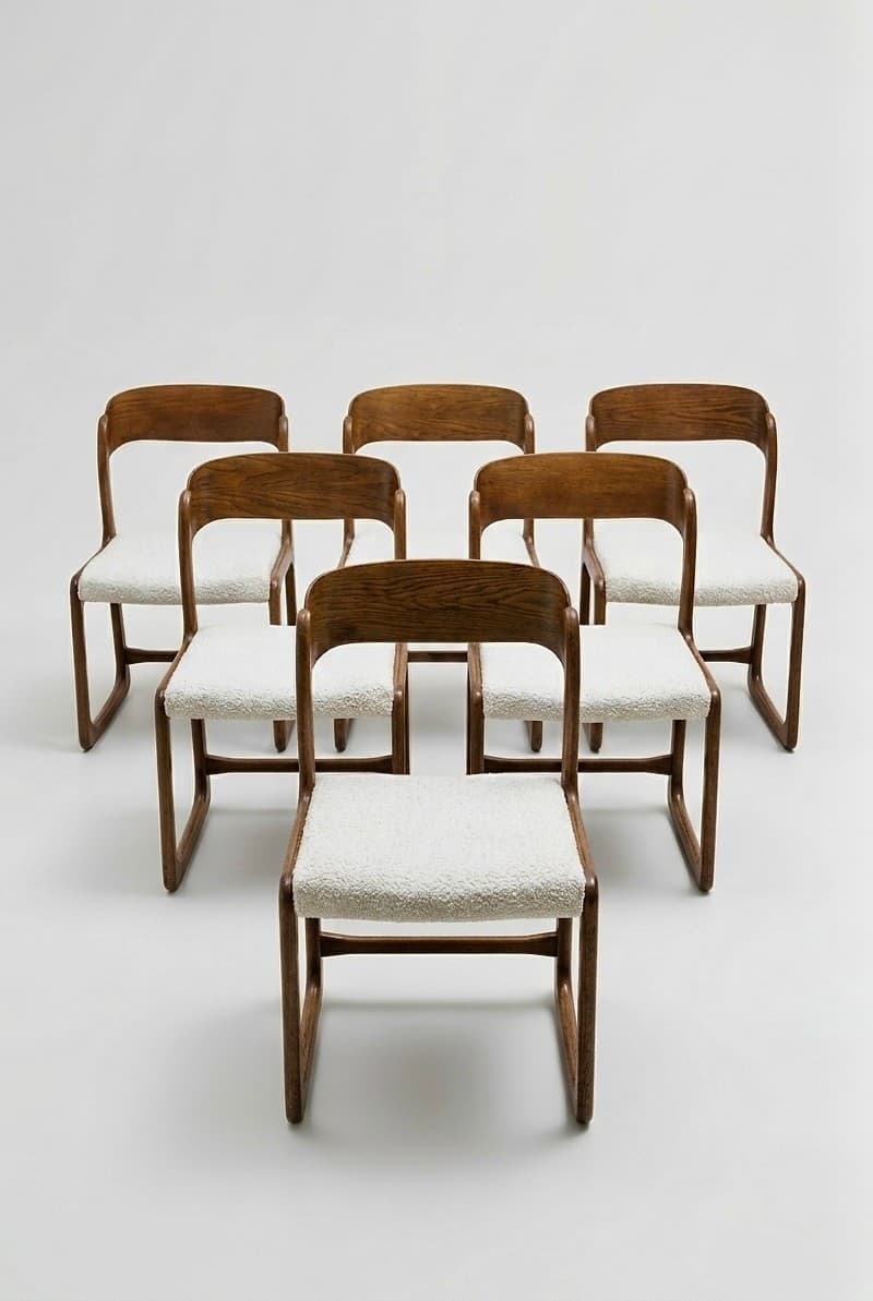 Lot de 6 chaises Baumann modèle Bémol - 1960 - 1960