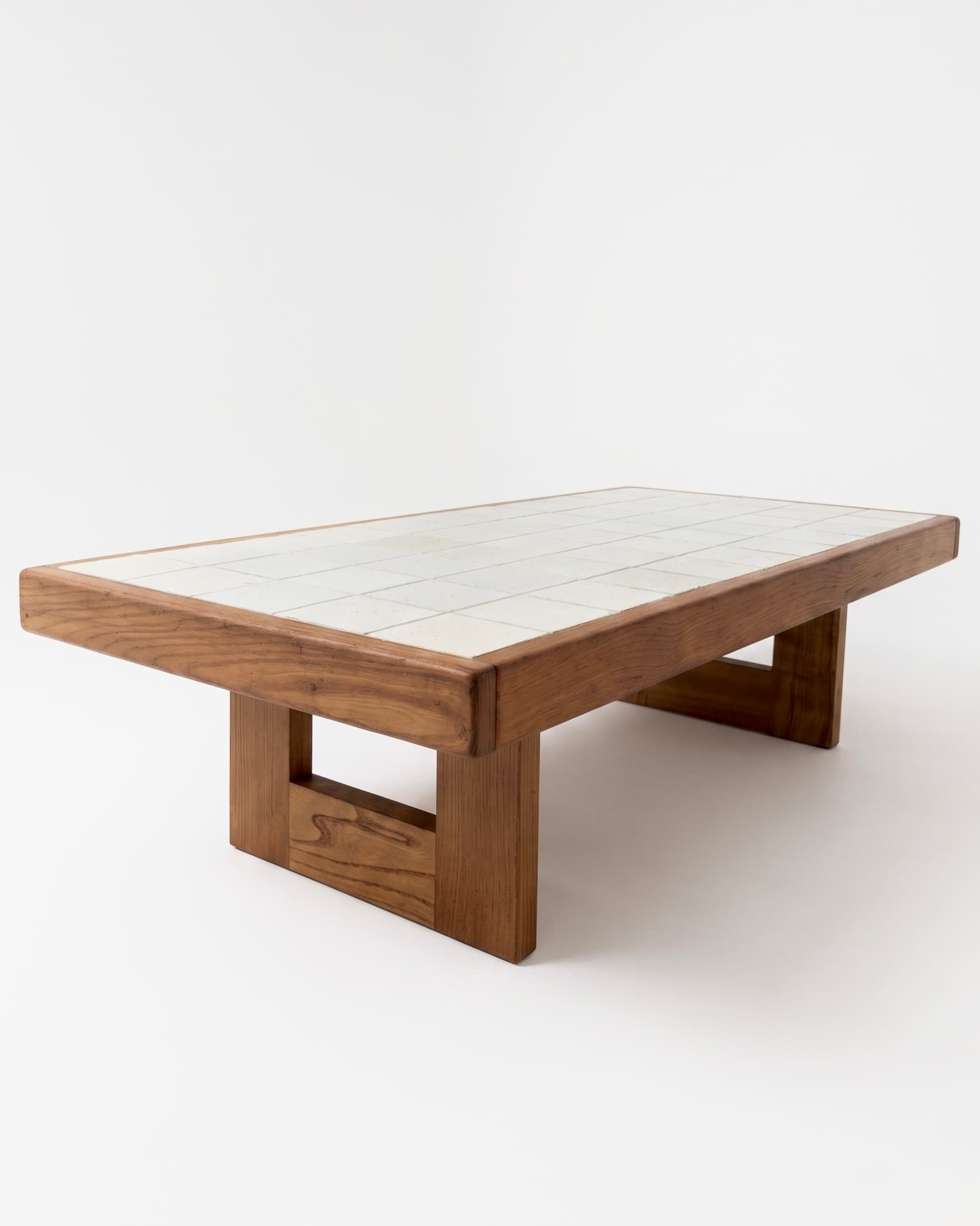 Table basse en orme Maison Regain - 1970 - Miniature 3