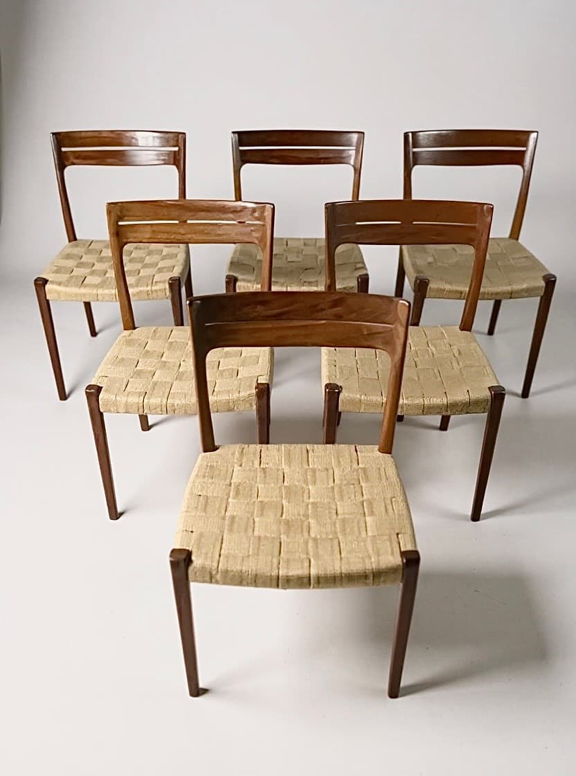 Lot de 6 chaises scandinaves Svegards Markaryd - 1960 - Miniature 8