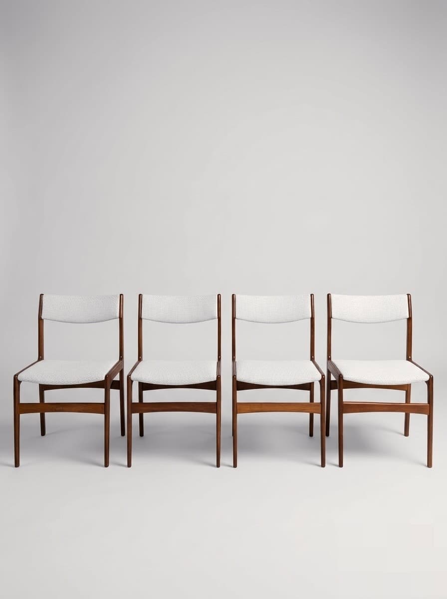 Lot de 4 chaises scandinaves Erik Buch - Miniature 1