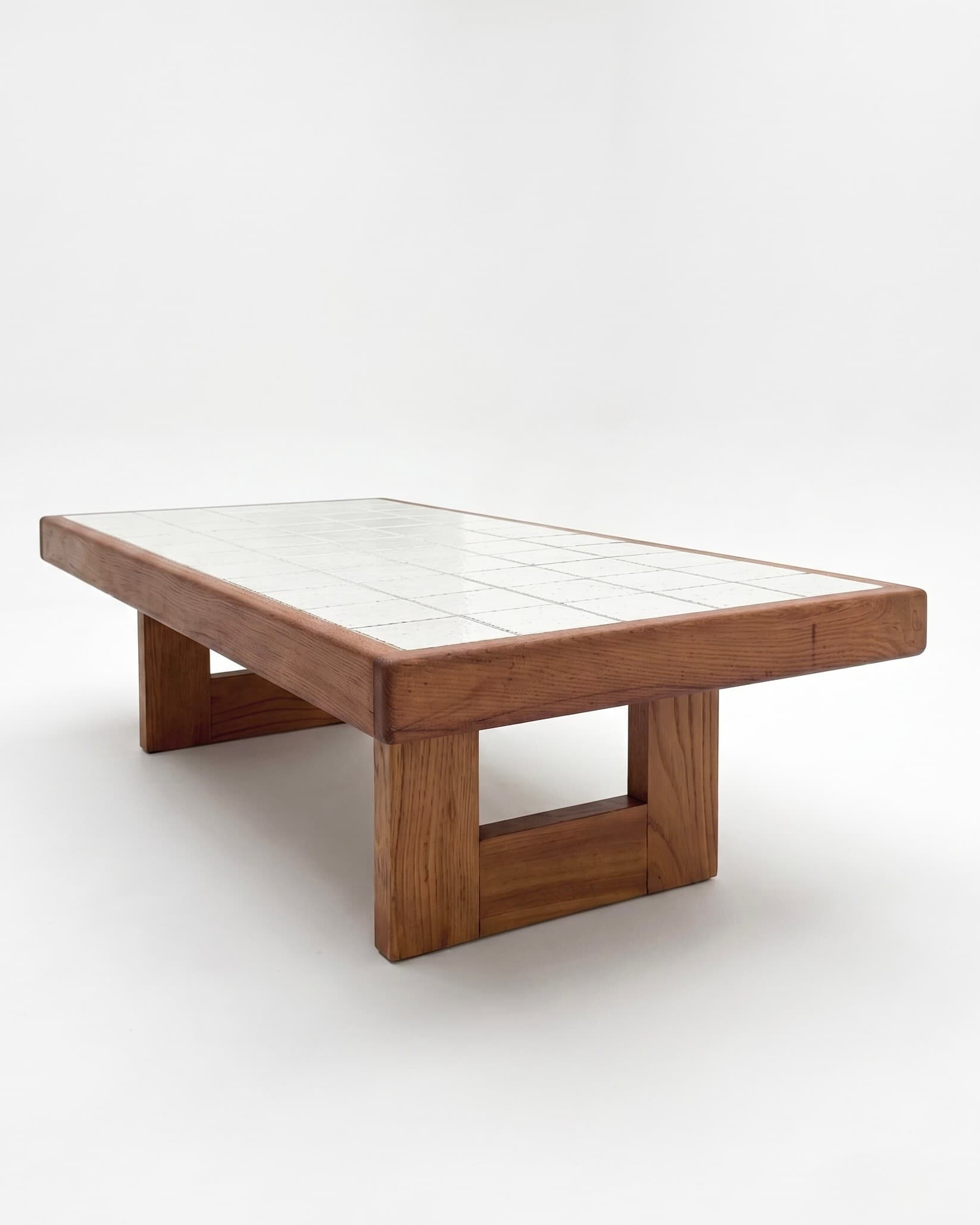 Table basse en orme Maison Regain - 1970 - Miniature 5