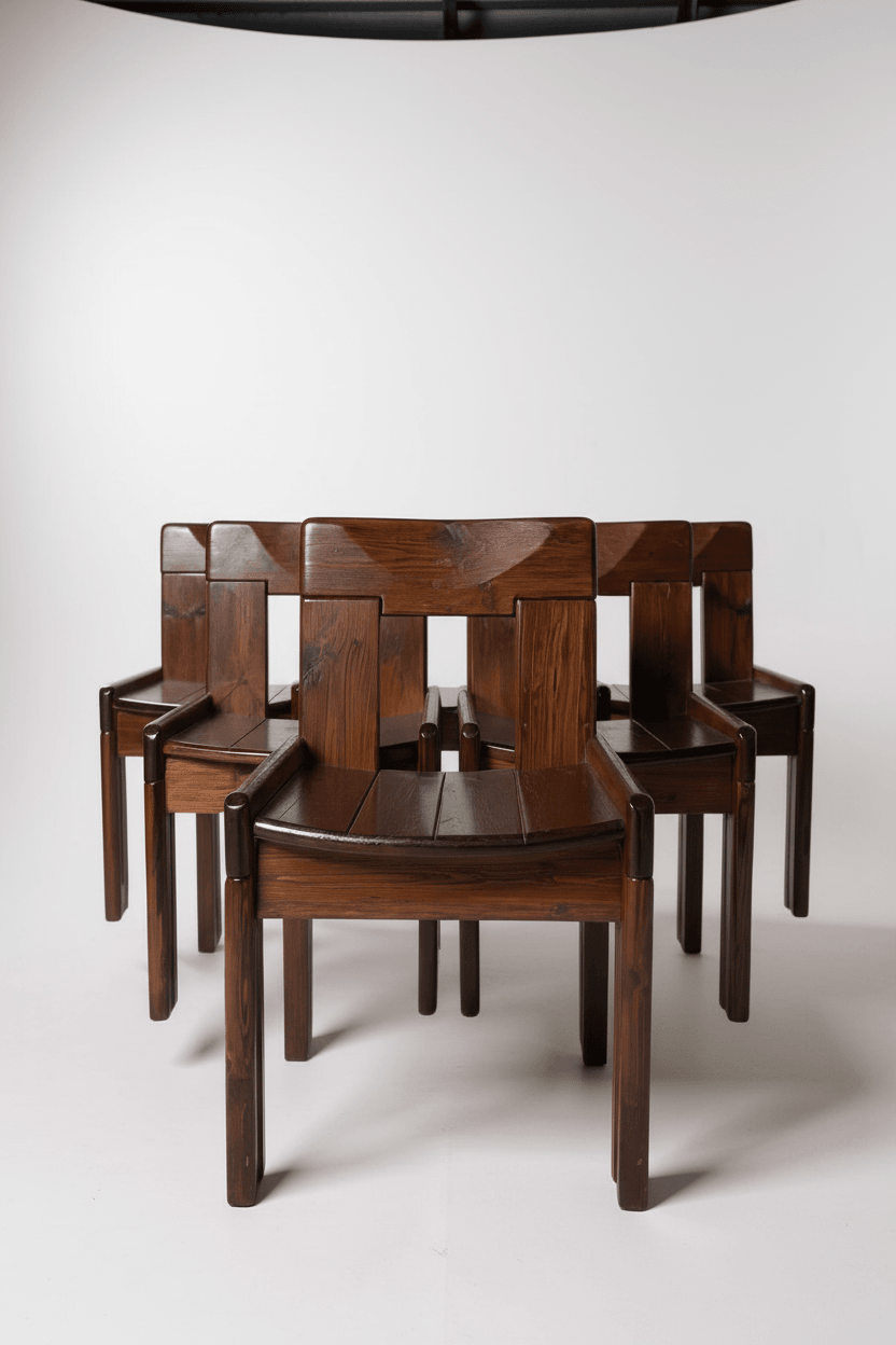 Lot de 6 chaises Silvio Coppola - Fratelli Montina - 1970 - Photo 1