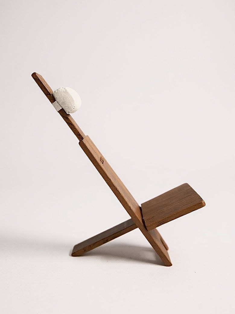 Fauteuil brutaliste minimaliste Alain Gaubert - 1980 - Photo 1