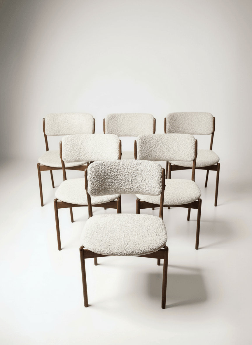 Lot de 6 chaises Erik Buch - 1960 - Photo 1
