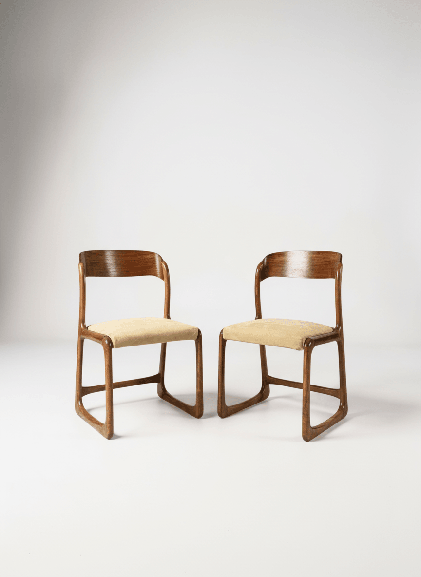 Paire de chaises Baumann modèle Traîneau - 1960 - Photo 1